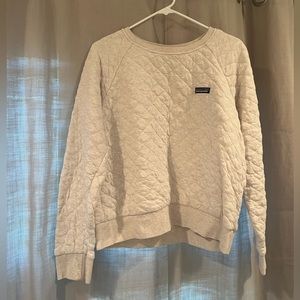Cream Quilted Patagonia Crewneck
